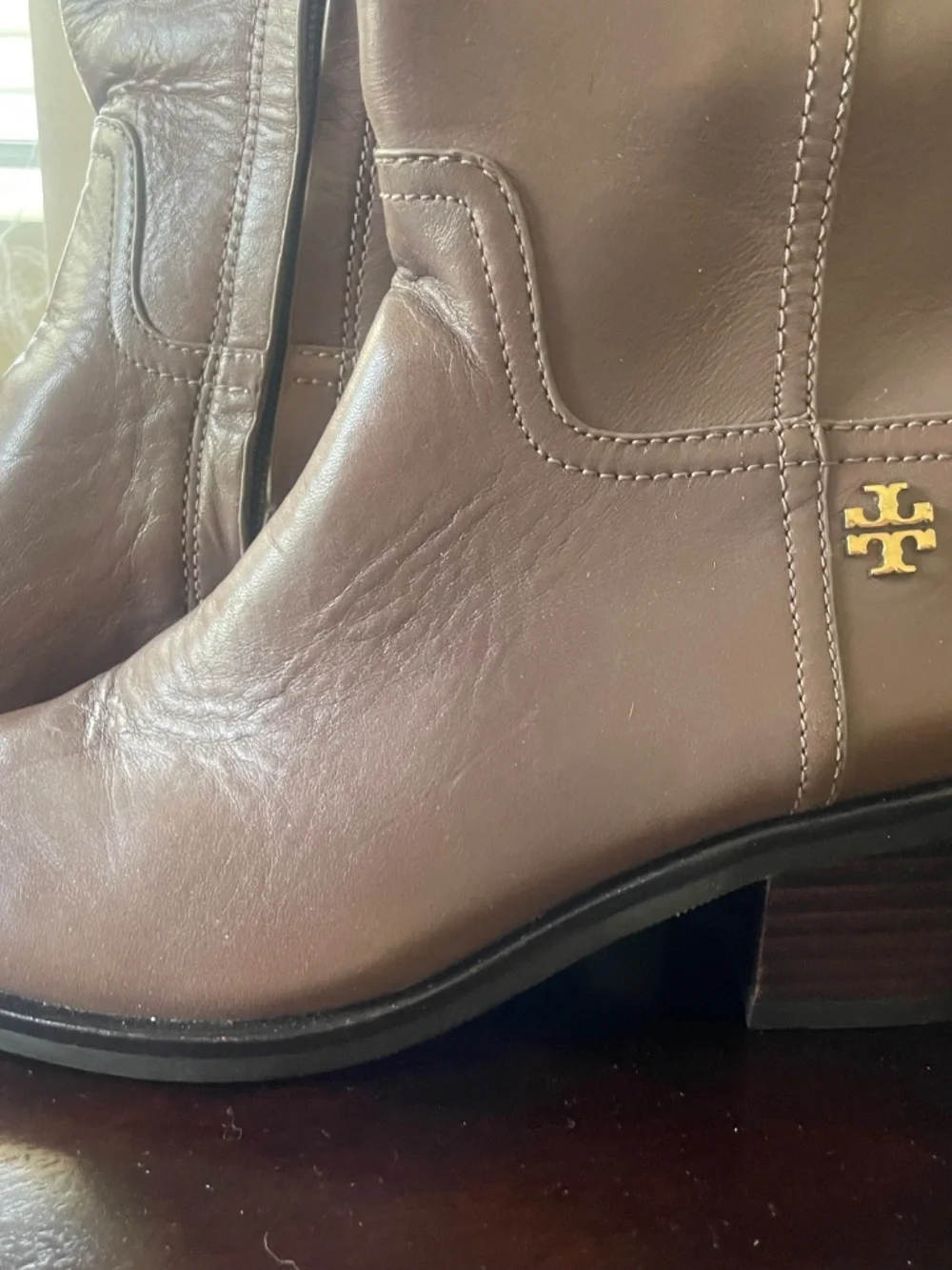 Tory-Burch Knee-High Leather Boots